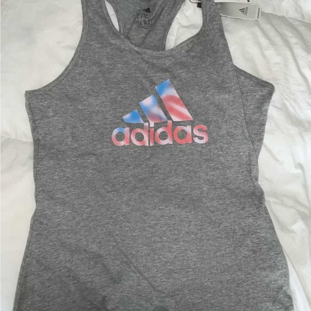Adidas woman top multi sport medium grey heather